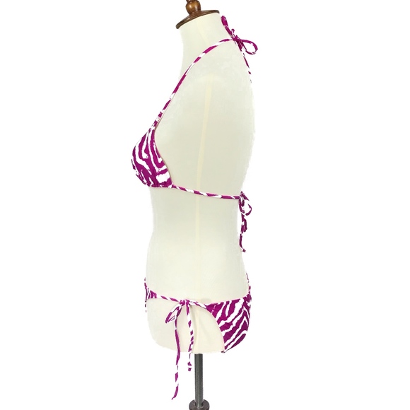 Ingear Purple and White Zebra Print String Bikini - Picture 2 of 8